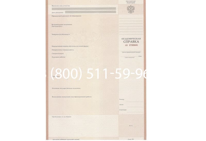 Купить Академическая справка 2010-2011 года в Челябинске