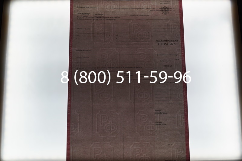 Купить Академическая справка образца 1996-2009 год для колледжа в Челябинске