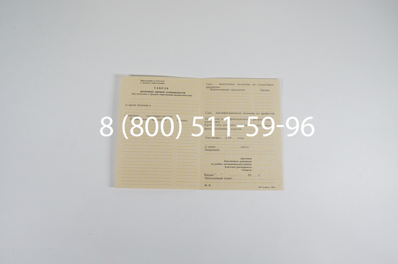 Заказать Аттестат 8 классов СССР в Челябинске
