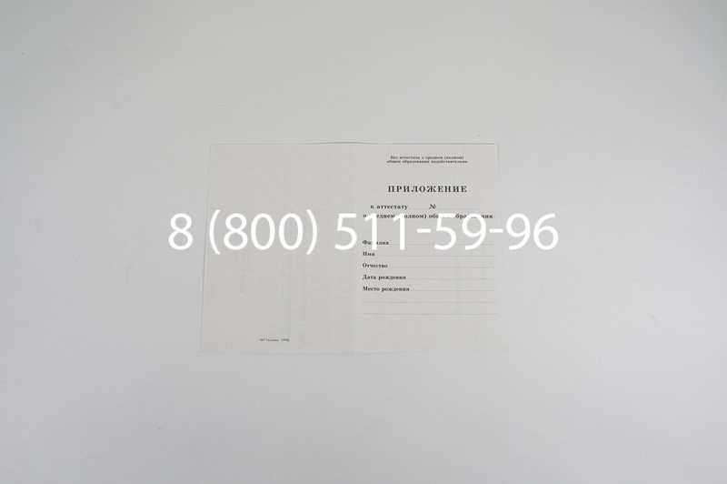 Аттестат за 11 класс 1994-2006 годов в Челябинске