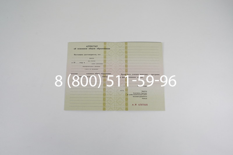 Купить Аттестат за 9 класс 1994-2006 годов в Челябинске
