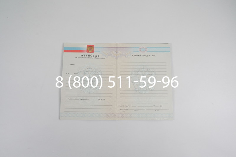 Купить Аттестат за 9 класс 2007-2010 годов в Челябинске