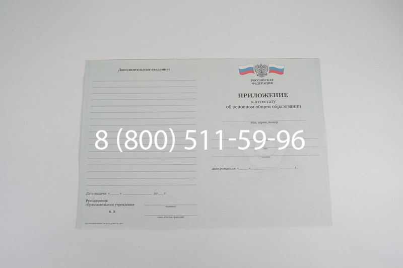 Аттестат за 9 класс 2011-2013 годов в Челябинске