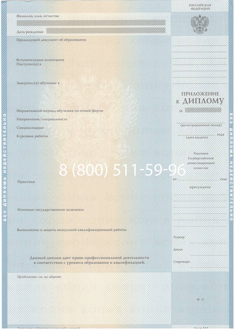 Купить Диплом о высшем образовании 2003-2009 годов в Челябинске