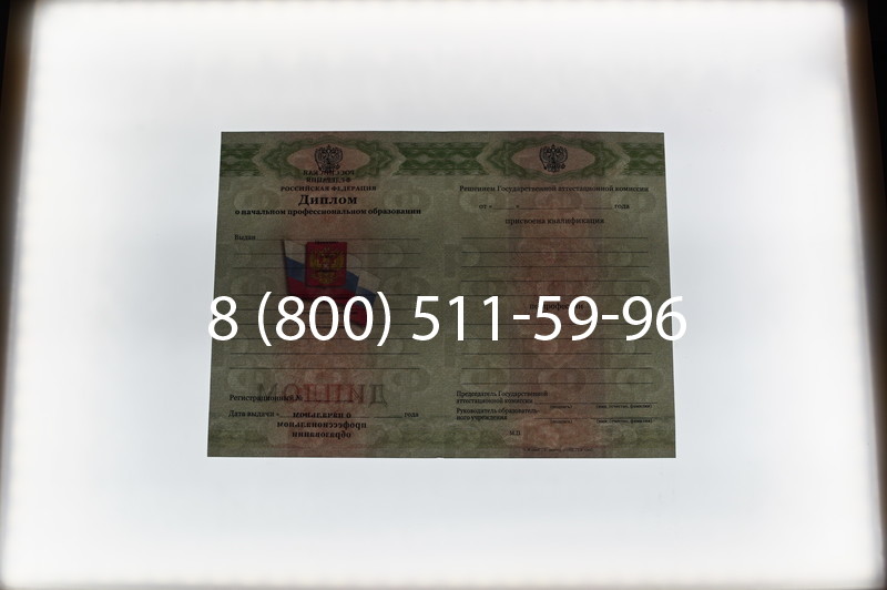 Заказать Диплом ПТУ 2014-2026 года в Челябинске