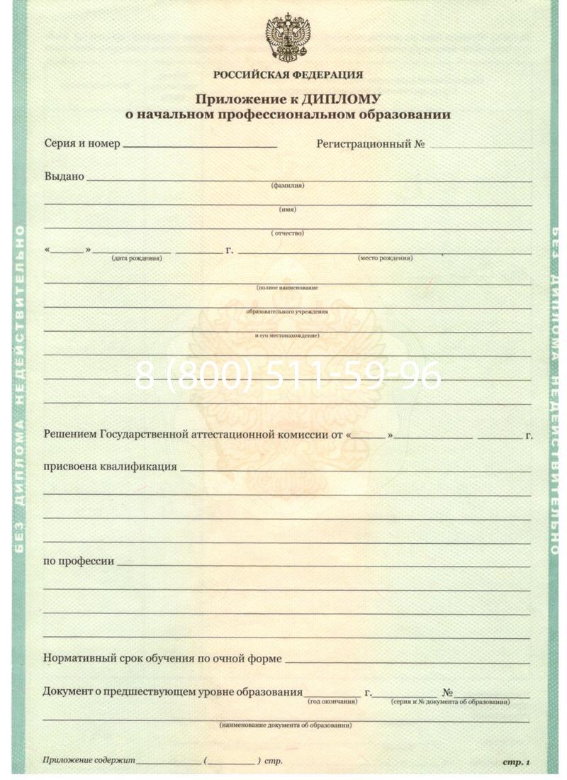 Заказать Диплом училища 2010 год в Челябинске