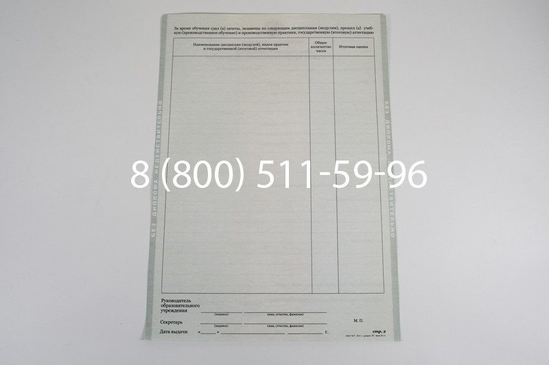 Диплом училища 2010 год в Челябинске